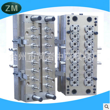 16-in-1 cutting-free short-sprue bottle blank mould